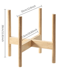Wooden Plant Stands - Plant Stand - PLAN - WOOD - LRGBMB - 6912 - Tumbleweed Plants - Online Plant Delivery Singapore