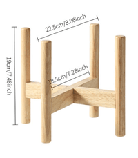 Wooden Plant Stands - Plant Stand - PLAN - WOOD - MDMCRM - 7232 - Tumbleweed Plants - Online Plant Delivery Singapore