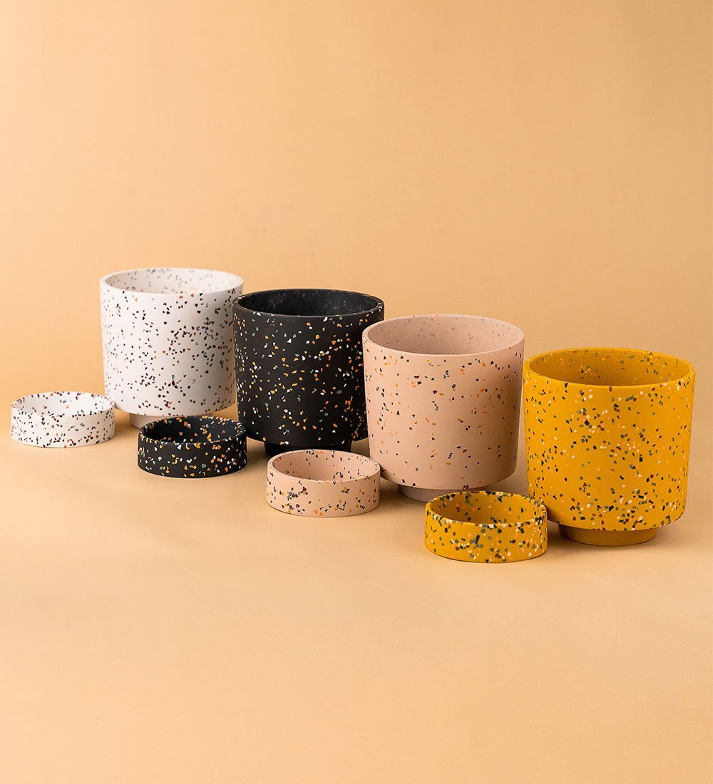 Banjo Pots by Capra Designs - white - Pot - Tumbleweed Plants - Online Plant Delivery Singapore