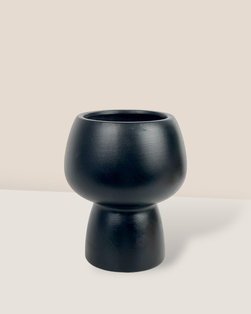 Black Ceramic Sand Pot - Pot - Tumbleweed Plants - Online Plant Delivery Singapore