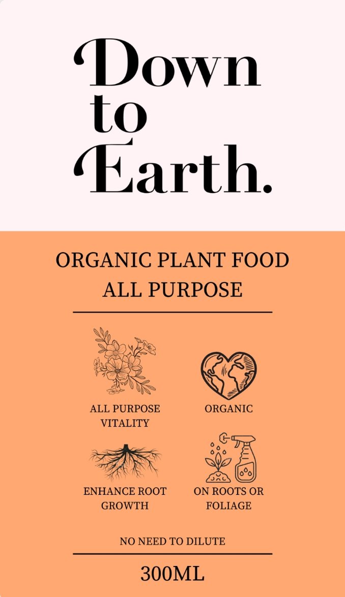 Down To Earth. Organic Plant Food - Spray Bottle - Fertiliser - Tumbleweed Plants - Online Plant Delivery Singapore