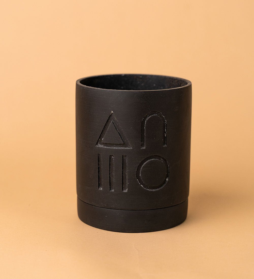 Etch Pots by Capra Designs - midnight black - Pot - Tumbleweed Plants - Online Plant Delivery Singapore
