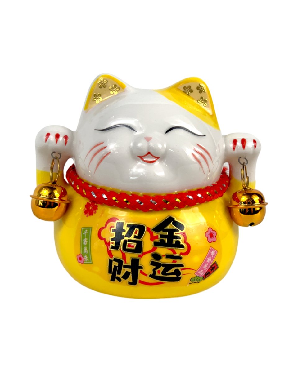 Good Fortune Cat Decor (Only Available As An Add-On Only) - yellow - Add Ons - Tumbleweed Plants - Online Plant Delivery Singapore
