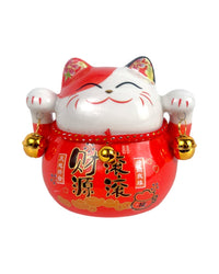 Good Fortune Cat Decor (Only Available As An Add-On Only) - red - Add Ons - Tumbleweed Plants - Online Plant Delivery Singapore