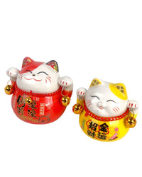 Good Fortune Cat Decor (Only Available As An Add-On Only) - red - Add Ons - Tumbleweed Plants - Online Plant Delivery Singapore