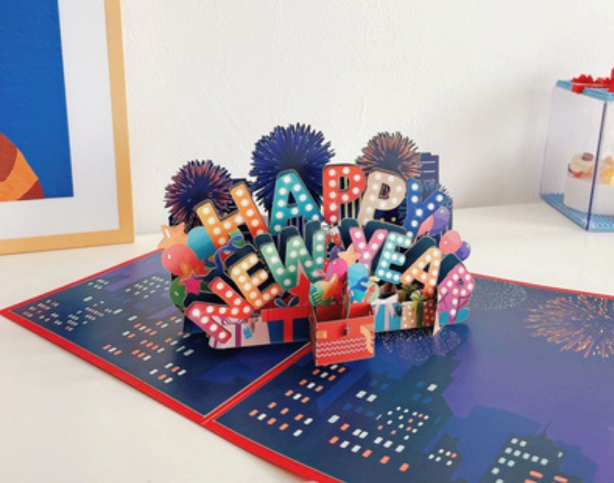 Happy New Year Pop-Up Card - Add Ons - Tumbleweed Plants - Online Plant Delivery Singapore