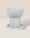 Little Tower White with Tray Planter - Pot - Tumbleweed Plants - Online Plant Delivery Singapore