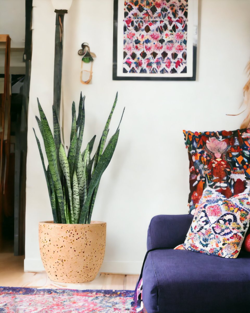 Sansevieria Zeylanica paired with egg pot - pink