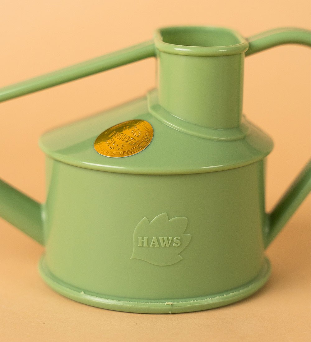 The Langley Sprinkler Watering Can by Haws in sage