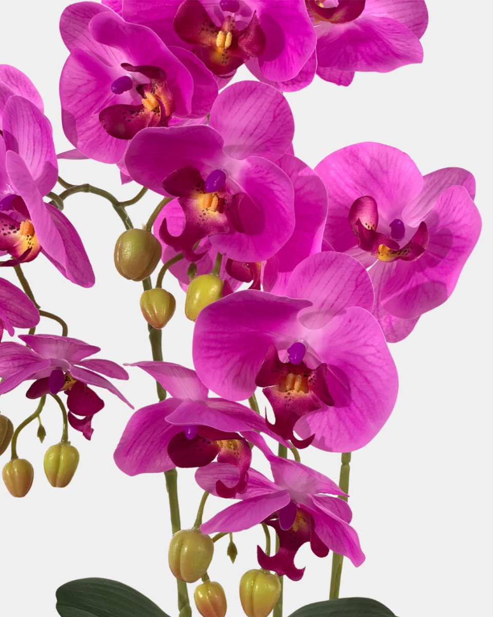 Artificial Silk Phalaenopsis in Gold Pot - purple - Gifting plant - Tumbleweed Plants - Online Plant Delivery Singapore