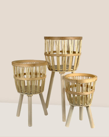 Bamboo Basket with Stand