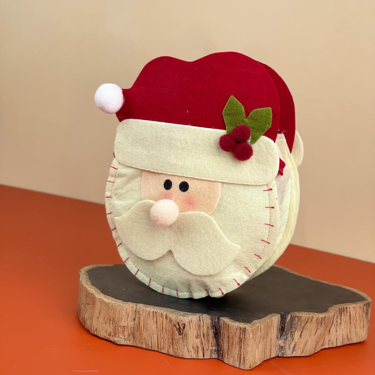 Christmas Cartoon Felt Pot - Santa Claus - Planter - Tumbleweed Plants - Online Plant Delivery Singapore