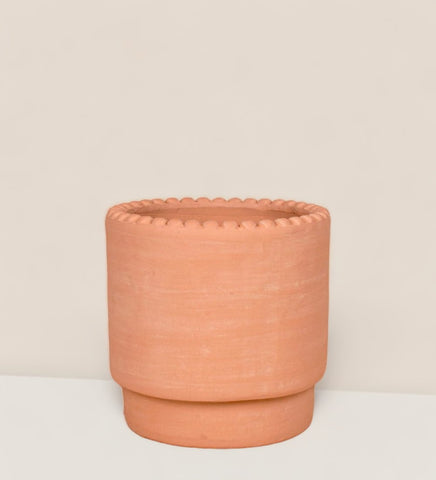 Dotted Rim Terracotta Pot