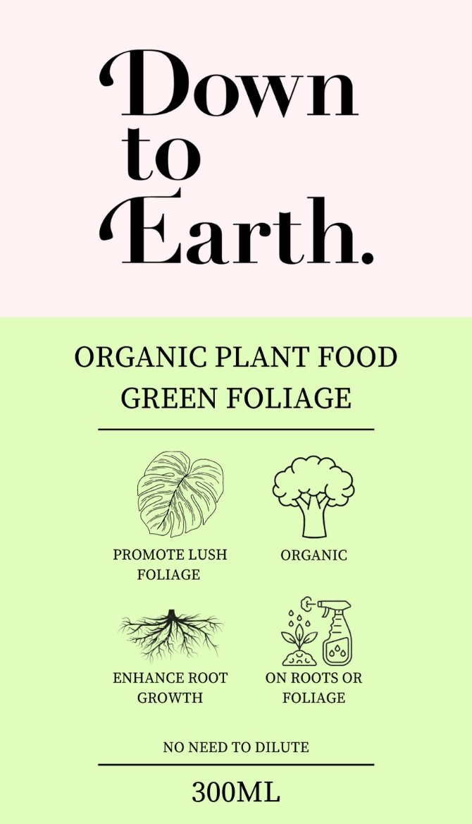 Down To Earth. Organic Plant Food - Green Foliage - Fertiliser - Tumbleweed Plants - Online Plant Delivery Singapore