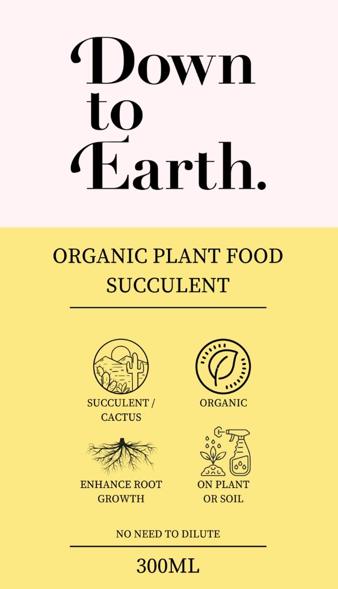 Down To Earth. Organic Plant Food - Succulent/Cacti - Fertiliser - Tumbleweed Plants - Online Plant Delivery Singapore