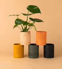 Etch Pots by Capra Designs - midnight black - Pot - Tumbleweed Plants - Online Plant Delivery Singapore