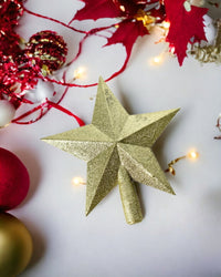 Glitter Star Christmas Tree Topper - large - Add Ons - Tumbleweed Plants - Online Plant Delivery Singapore