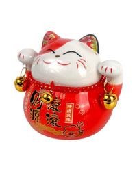 Good Fortune Cat Decor (Only Available As An Add-On Only) - red - Add Ons - Tumbleweed Plants - Online Plant Delivery Singapore