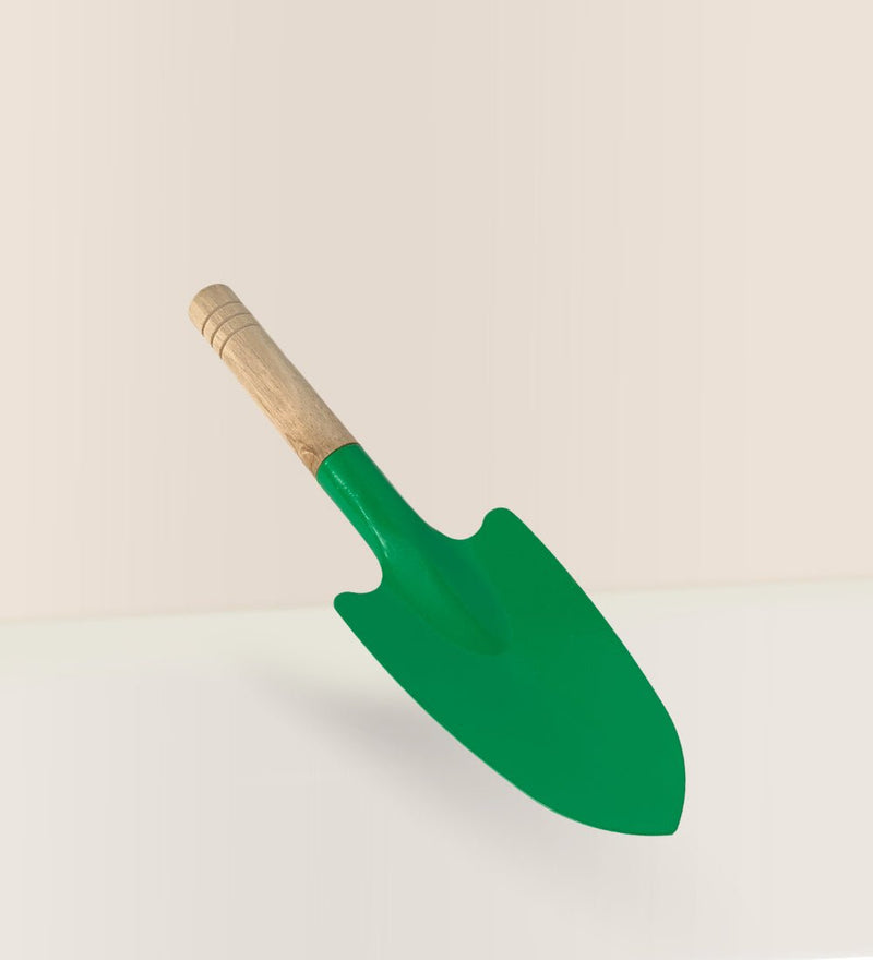 Green Metal Repotting Trowels - Wood Handle - Tool - Tumbleweed Plants - Online Plant Delivery Singapore