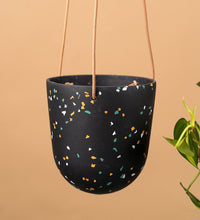Hanging Terrazzo Planters by Capra Designs - midnight black - Hanging - Tumbleweed Plants - Online Plant Delivery Singapore