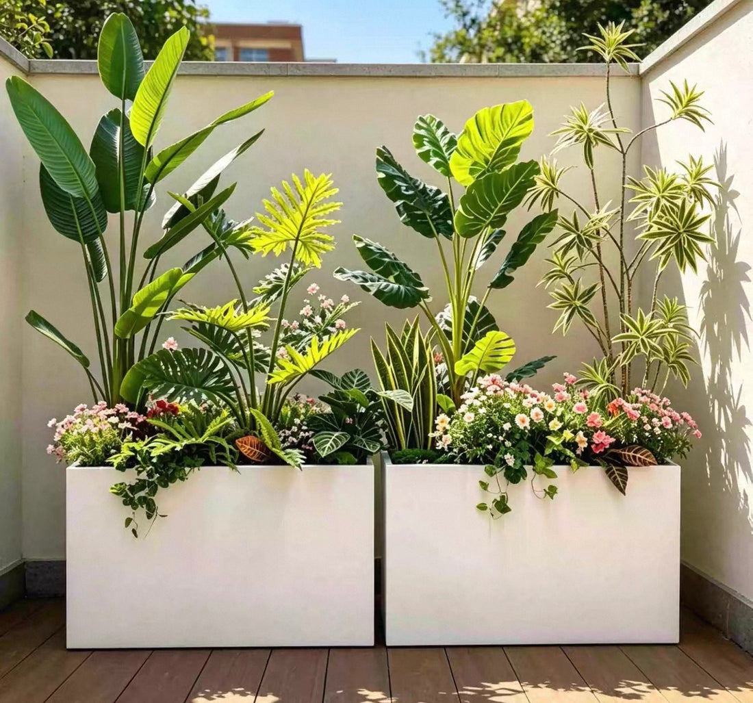 A pair of tall boxes
